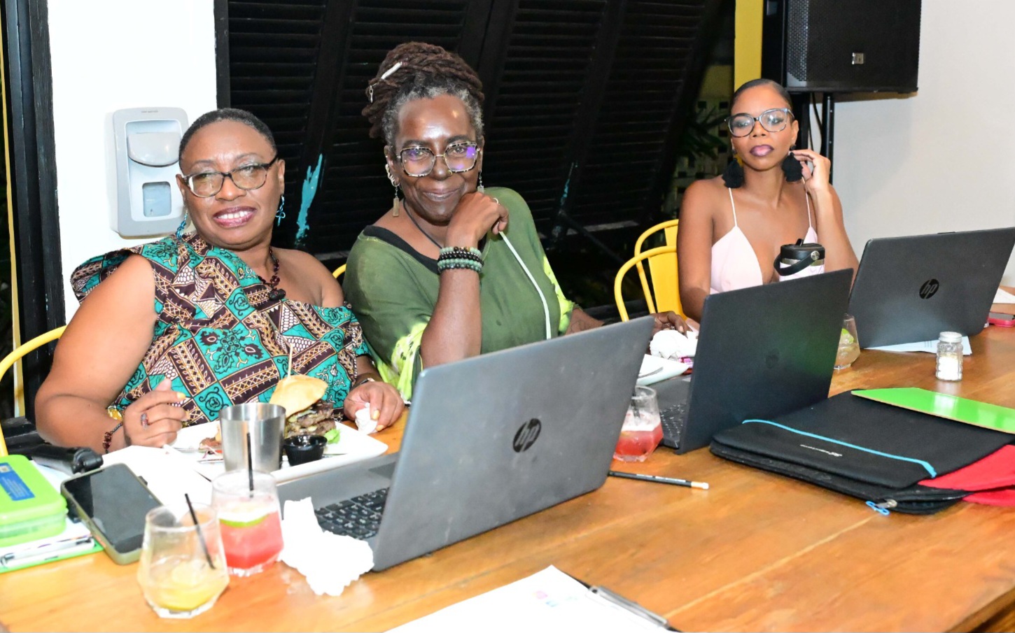 Poetree Barbados Judges' Row: Me & Acclaimed Author Nailah F Imoja & Dynamic Restauranteur Rachel Charles